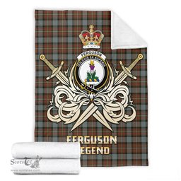 ScotsTee Shop Scottish Ferguson Weathered Clan Crest Tartan Blanket The Golden Sword of Courageous Legacy Blanket
