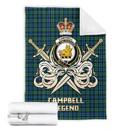ScotsTee Shop Scottish Campbell Ancient 02 Clan Crest Tartan Blanket The Golden Sword of Courageous Legacy Blanket
