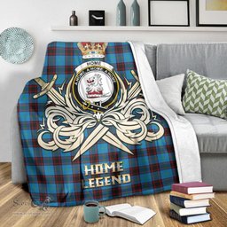 ScotsTee Shop Scottish Home Ancient Clan Crest Tartan Blanket The Golden Sword of Courageous Legacy Blanket