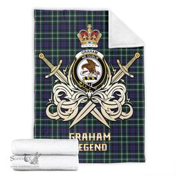 ScotsTee Shop Scottish Graham of Montrose Modern Clan Crest Tartan Blanket The Golden Sword of Courageous Legacy Blanket