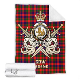 ScotsTee Shop Scottish Gow Modern Clan Crest Tartan Blanket The Golden Sword of Courageous Legacy Blanket