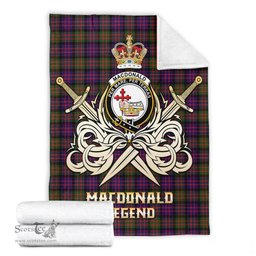ScotsTee Shop Scottish MacDonald Modern Clan Crest Tartan Blanket The Golden Sword of Courageous Legacy Blanket