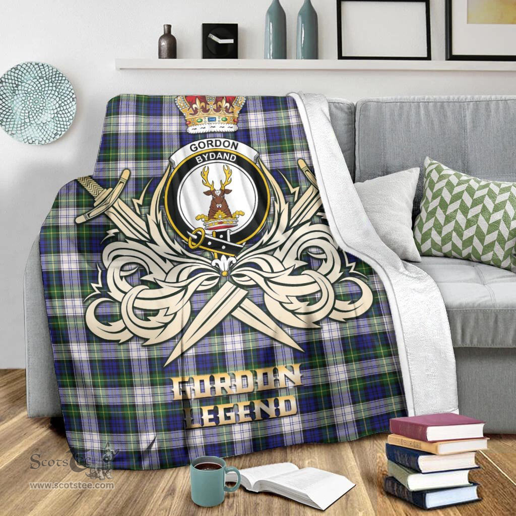 ScotsTee Shop Scottish Gordon Dress Modern Clan Crest Tartan Blanket The Golden Sword of Courageous Legacy Blanket