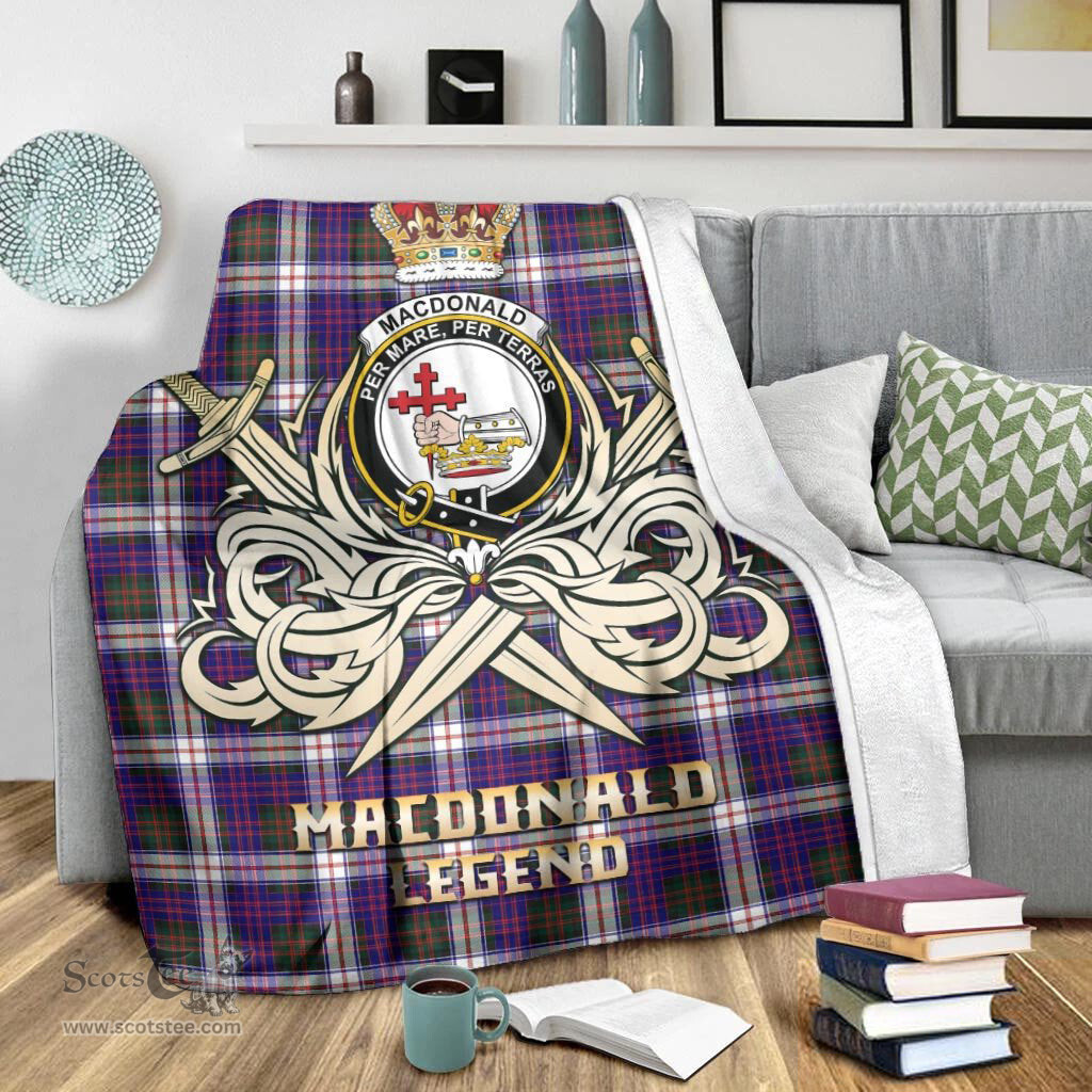 ScotsTee Shop Scottish MacDonald Dress Modern Clan Crest Tartan Blanket The Golden Sword of Courageous Legacy Blanket