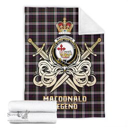 ScotsTee Shop Scottish MacDonald Dress Clan Crest Tartan Blanket The Golden Sword of Courageous Legacy Blanket