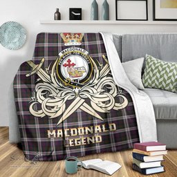 ScotsTee Shop Scottish MacDonald Dress Clan Crest Tartan Blanket The Golden Sword of Courageous Legacy Blanket