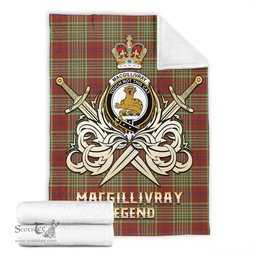 ScotsTee Shop Scottish MacGillivray Hunting Ancient Clan Crest Tartan Blanket The Golden Sword of Courageous Legacy Blanket