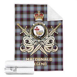 ScotsTee Shop Scottish MacDonald Dress Ancient Clan Crest Tartan Blanket The Golden Sword of Courageous Legacy Blanket