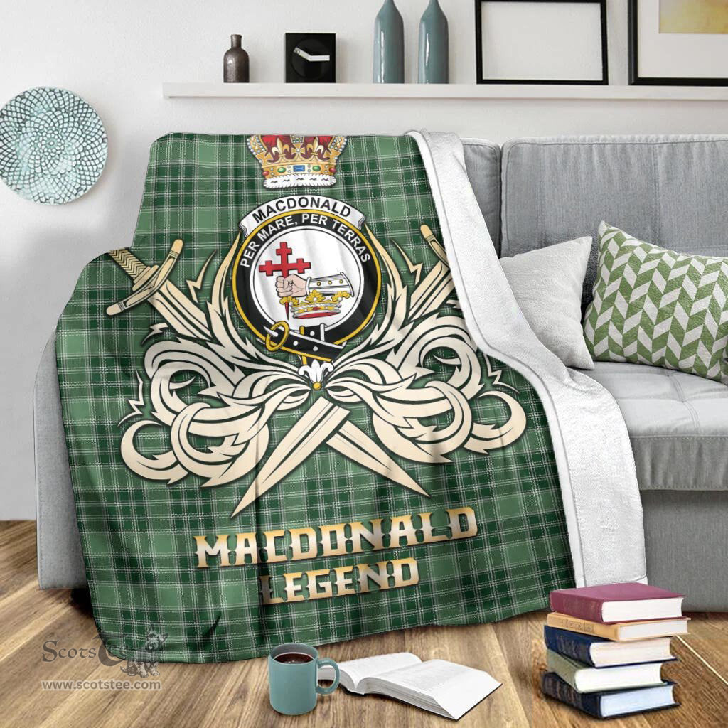 ScotsTee Shop Scottish MacDonald Lord of the Isles Hunting Clan Crest Tartan Blanket The Golden Sword of Courageous Legacy Blanket