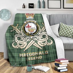 ScotsTee Shop Scottish MacDonald Lord of the Isles Hunting Clan Crest Tartan Blanket The Golden Sword of Courageous Legacy Blanket