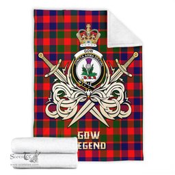 ScotsTee Shop Scottish Gow of Skeoch Clan Crest Tartan Blanket The Golden Sword of Courageous Legacy Blanket
