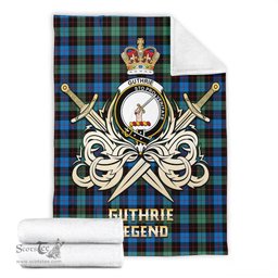 ScotsTee Shop Scottish Guthrie Ancient Clan Crest Tartan Blanket The Golden Sword of Courageous Legacy Blanket