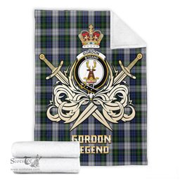 ScotsTee Shop Scottish Gordon Dress Clan Crest Tartan Blanket The Golden Sword of Courageous Legacy Blanket