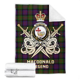 ScotsTee Shop Scottish MacDonald Clan Crest Tartan Blanket The Golden Sword of Courageous Legacy Blanket