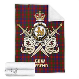 ScotsTee Shop Scottish Gow Clan Crest Tartan Blanket The Golden Sword of Courageous Legacy Blanket