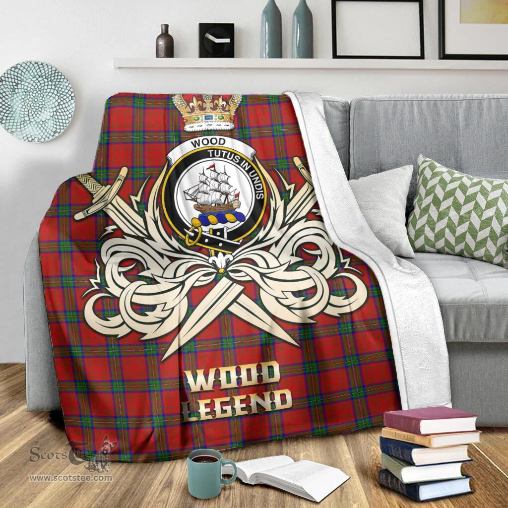 ScotsTee Shop Scottish Wood Dress Clan Crest Tartan Blanket The Golden Sword of Courageous Legacy Blanket