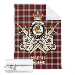 ScotsTee Shop Scottish MacFie Dress Clan Crest Tartan Blanket The Golden Sword of Courageous Legacy Blanket