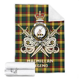 ScotsTee Shop Scottish MacMillan Old Modern Clan Crest Tartan Blanket The Golden Sword of Courageous Legacy Blanket