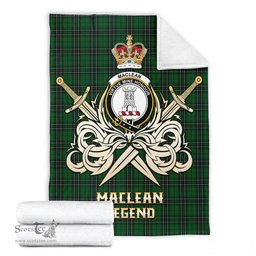 ScotsTee Shop Scottish MacLean of Duart Hunting Clan Crest Tartan Blanket The Golden Sword of Courageous Legacy Blanket