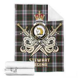 ScotsTee Shop Scottish Stewart of Appin Dress Clan Crest Tartan Blanket The Golden Sword of Courageous Legacy Blanket