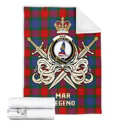ScotsTee Shop Scottish Mar Clan Crest Tartan Blanket The Golden Sword of Courageous Legacy Blanket
