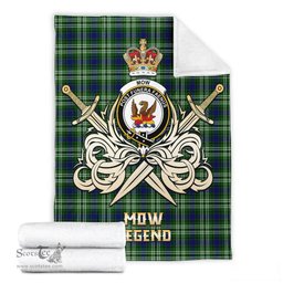 ScotsTee Shop Scottish Mow Clan Crest Tartan Blanket The Golden Sword of Courageous Legacy Blanket