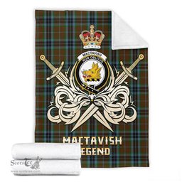 ScotsTee Shop Scottish MacTavish Hunting Clan Crest Tartan Blanket The Golden Sword of Courageous Legacy Blanket