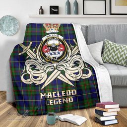ScotsTee Shop Scottish MacLeod of Harris Modern Clan Crest Tartan Blanket The Golden Sword of Courageous Legacy Blanket