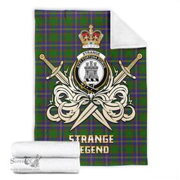 ScotsTee Shop Scottish Strange of Balkaskie Clan Crest Tartan Blanket The Golden Sword of Courageous Legacy Blanket