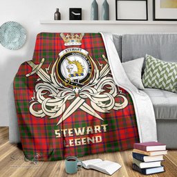 ScotsTee Shop Scottish Stewart of Appin Modern Clan Crest Tartan Blanket The Golden Sword of Courageous Legacy Blanket