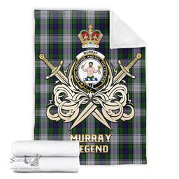 ScotsTee Shop Scottish Murray of Atholl Dress Clan Crest Tartan Blanket The Golden Sword of Courageous Legacy Blanket