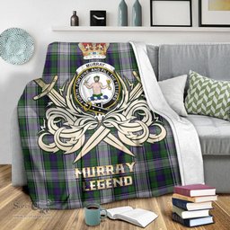 ScotsTee Shop Scottish Murray of Atholl Dress Clan Crest Tartan Blanket The Golden Sword of Courageous Legacy Blanket