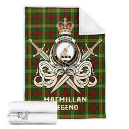 ScotsTee Shop Scottish MacMillan Society of Glasgow Clan Crest Tartan Blanket The Golden Sword of Courageous Legacy Blanket