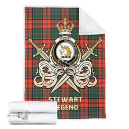 ScotsTee Shop Scottish Stewart of Appin Ancient Clan Crest Tartan Blanket The Golden Sword of Courageous Legacy Blanket