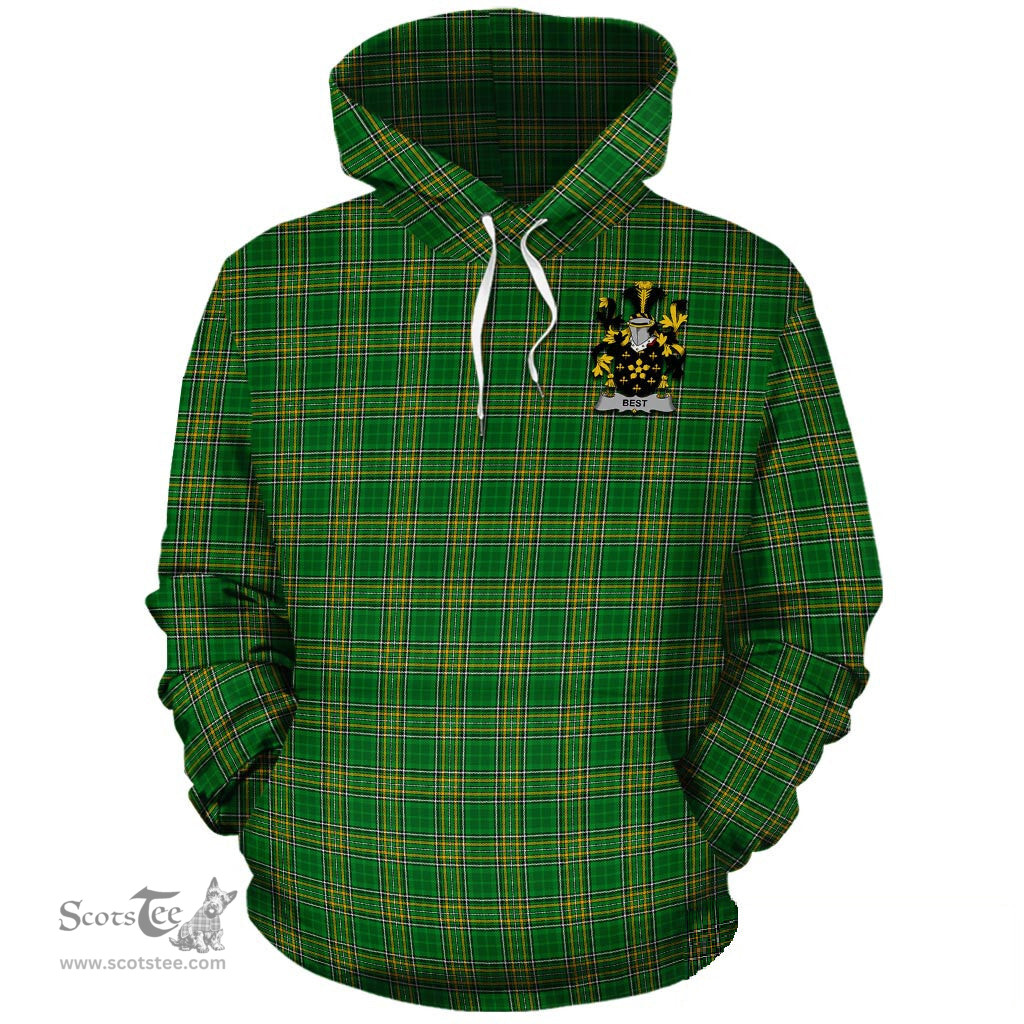 ScotsTee Shop Irish Best Coat of Arms Crest Ireland Hoodie Irish National Tartan Irish Hoodie