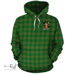 ScotsTee Shop Irish Considine Coat of Arms Crest Ireland Hoodie Irish National Tartan Irish Hoodie