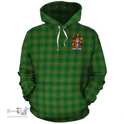 ScotsTee Shop Irish Graves Coat of Arms Crest Ireland Hoodie Irish National Tartan Irish Hoodie