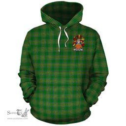ScotsTee Shop Irish Gregory Coat of Arms Crest Ireland Hoodie Irish National Tartan Irish Hoodie