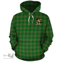 ScotsTee Shop Irish Morrison Coat of Arms Crest Ireland Hoodie Irish National Tartan Irish Hoodie