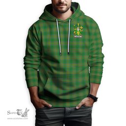ScotsTee Shop Irish McShane Coat of Arms Crest Ireland Hoodie Irish National Tartan Irish Hoodie