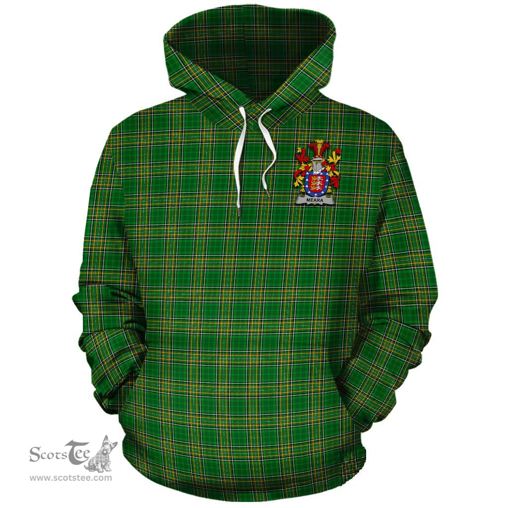 ScotsTee Shop Irish Meara Coat of Arms Crest Ireland Hoodie Irish National Tartan Irish Hoodie
