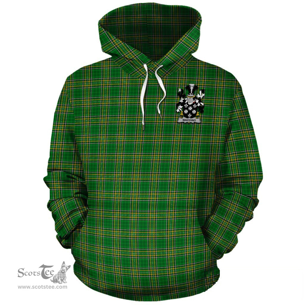 ScotsTee Shop Irish Wadding Coat of Arms Crest Ireland Hoodie Irish National Tartan Irish Hoodie
