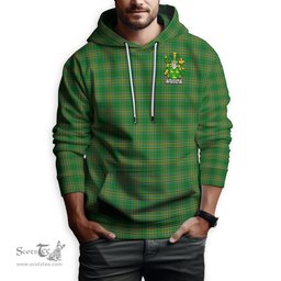 ScotsTee Shop Irish Rotheram Coat of Arms Crest Ireland Hoodie Irish National Tartan Irish Hoodie