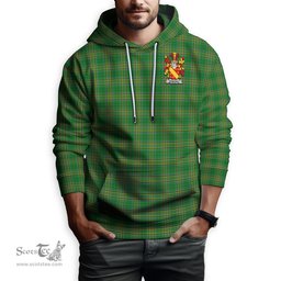 ScotsTee Shop Irish Ormesby Coat of Arms Crest Ireland Hoodie Irish National Tartan Irish Hoodie