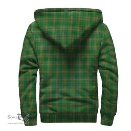 ScotsTee Shop Irish Elliott Coat of Arms Crest Ireland Sherpa Hoodie Irish National Tartan Irish Sherpa Hoodie