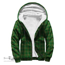 ScotsTee Shop Irish Walpole Coat of Arms Crest Ireland Sherpa Hoodie Irish National Tartan Irish Sherpa Hoodie
