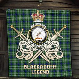ScotsTee Shop Scottish Blackadder Clan Crest Tartan Quilt The Golden Sword of Courageous Legacy Quilt