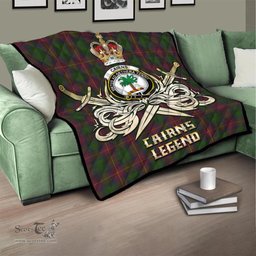 ScotsTee Shop Scottish Cairns Clan Crest Tartan Quilt The Golden Sword of Courageous Legacy Quilt