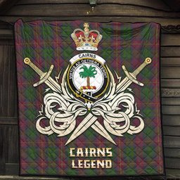 ScotsTee Shop Scottish Cairns Clan Crest Tartan Quilt The Golden Sword of Courageous Legacy Quilt