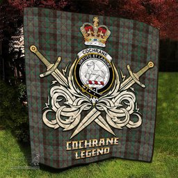 ScotsTee Shop Scottish Cochrane Hunting Clan Crest Tartan Quilt The Golden Sword of Courageous Legacy Quilt